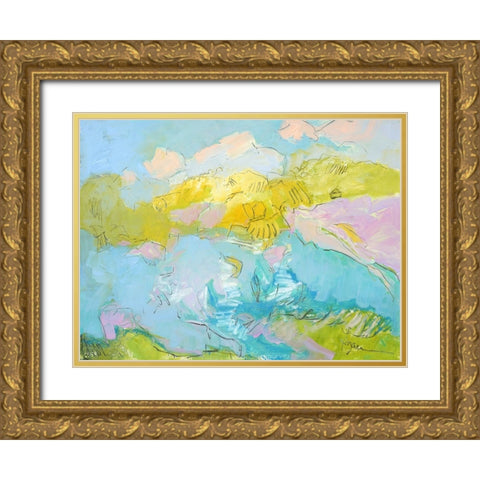 Learning to Fly Gold Ornate Wood Framed Art Print with Double Matting by Fagan, Dorothy