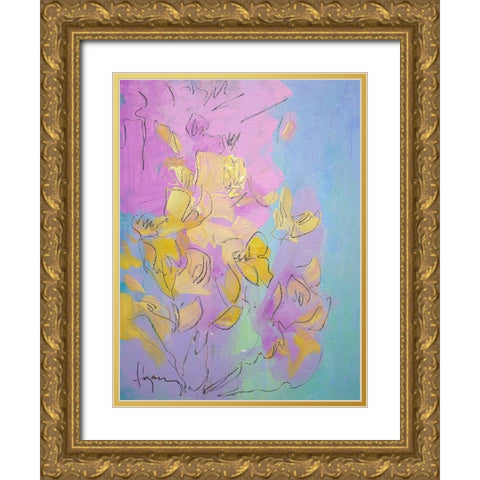 Dancing Heart Gold Ornate Wood Framed Art Print with Double Matting by Fagan, Dorothy