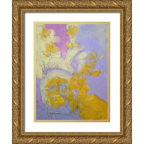 Free Bird Gold Ornate Wood Framed Art Print with Double Matting by Fagan, Dorothy