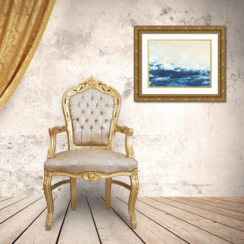 Wave after Wave III Gold Ornate Wood Framed Art Print with Double Matting by Harper, Ethan