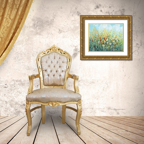 Summer Flowering I Gold Ornate Wood Framed Art Print with Double Matting by OToole, Tim