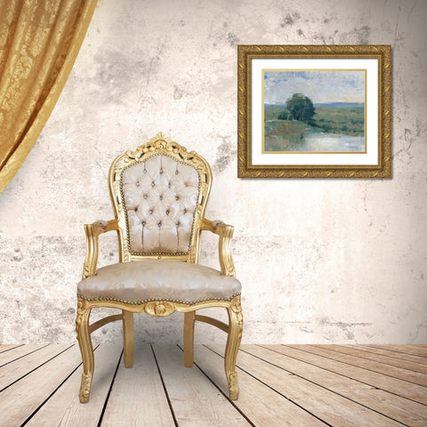 Riverbank Impression I Gold Ornate Wood Framed Art Print with Double Matting by OToole, Tim