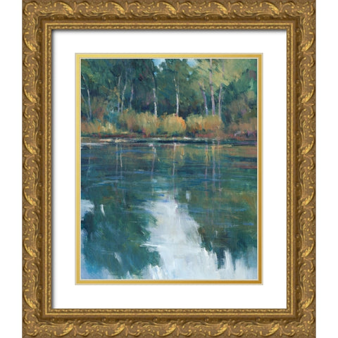 Floating Downstream II Gold Ornate Wood Framed Art Print with Double Matting by OToole, Tim