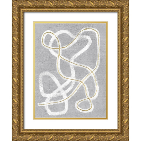 Netted Loops II Gold Ornate Wood Framed Art Print with Double Matting by Lam, Vanna