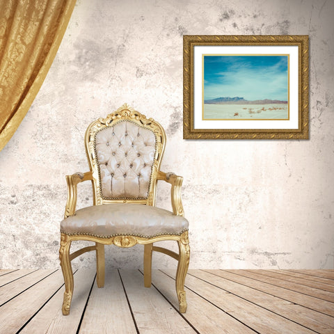 Salt Flat Walk II Gold Ornate Wood Framed Art Print with Double Matting by Quintero, Sonja