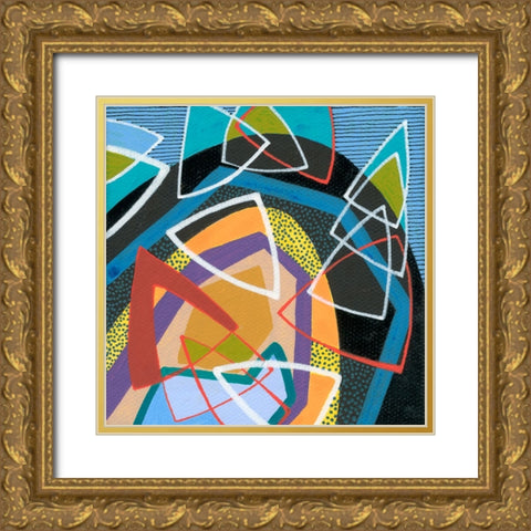 Force Field II Gold Ornate Wood Framed Art Print with Double Matting by Galapon, Nikki
