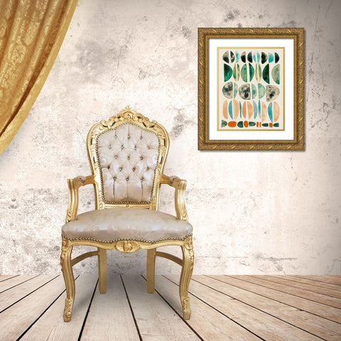 Semi Stack I Gold Ornate Wood Framed Art Print with Double Matting by Galapon, Nikki