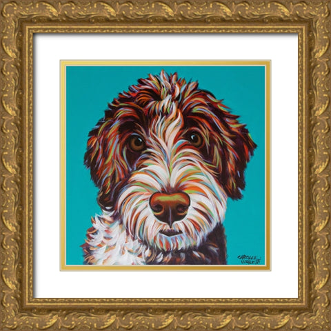 Colorful Doodle Gold Ornate Wood Framed Art Print with Double Matting by Vitaletti, Carolee