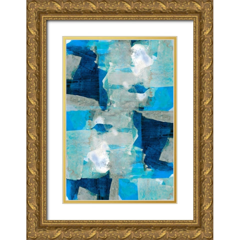 Impasto I Gold Ornate Wood Framed Art Print with Double Matting by Cartissi