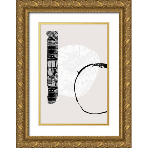 Zen Shapes I Gold Ornate Wood Framed Art Print with Double Matting by Cartissi