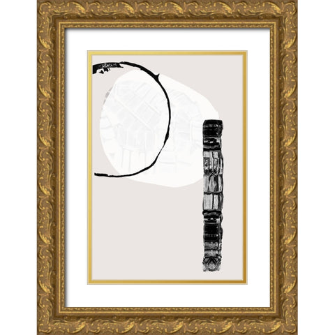 Zen Shapes II Gold Ornate Wood Framed Art Print with Double Matting by Cartissi