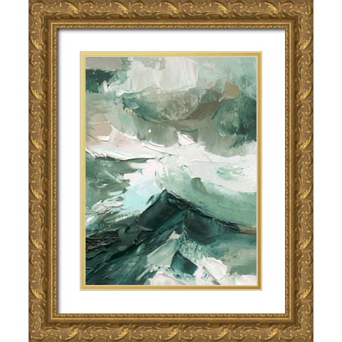 Crashing II Gold Ornate Wood Framed Art Print with Double Matting by Caroline, Emma