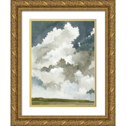 Vast Neutral Sky I Gold Ornate Wood Framed Art Print with Double Matting by Caroline, Emma