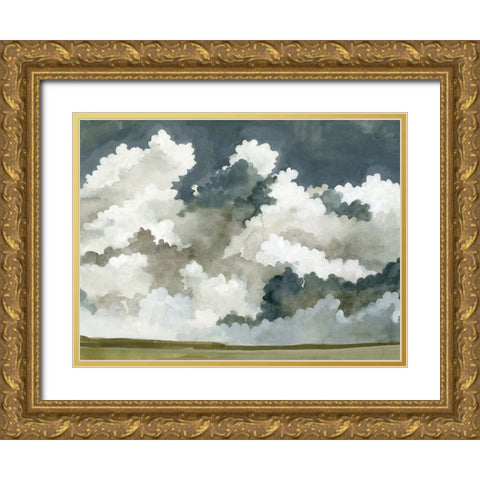 Vast Neutral Sky III Gold Ornate Wood Framed Art Print with Double Matting by Caroline, Emma