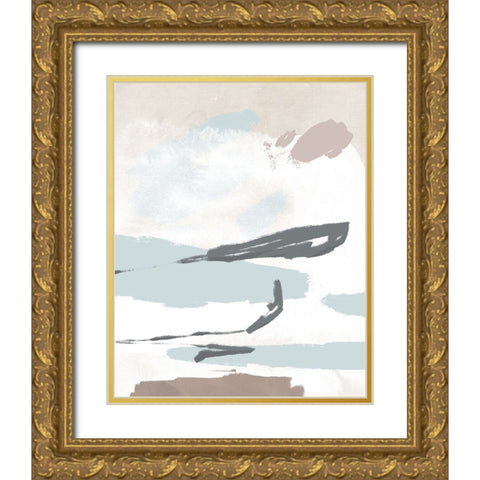Neutral Wash I Gold Ornate Wood Framed Art Print with Double Matting by Green, Jacob