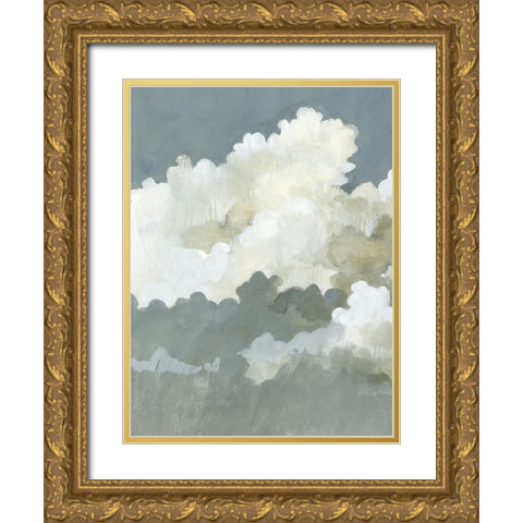 Big Clouds I Gold Ornate Wood Framed Art Print with Double Matting by Caroline, Emma