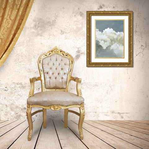 Big Clouds II Gold Ornate Wood Framed Art Print with Double Matting by Caroline, Emma