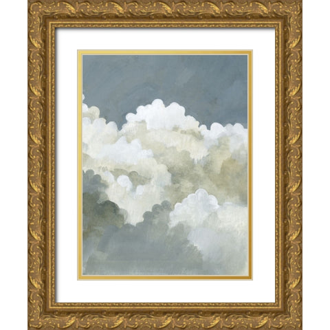 Big Clouds II Gold Ornate Wood Framed Art Print with Double Matting by Caroline, Emma