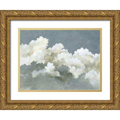 Big Clouds III Gold Ornate Wood Framed Art Print with Double Matting by Caroline, Emma