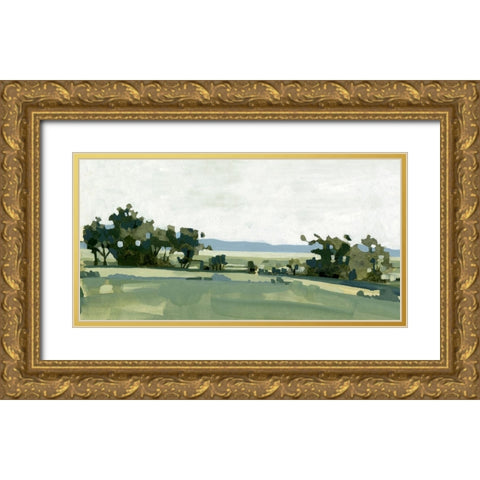 Breezy Landscape III Gold Ornate Wood Framed Art Print with Double Matting by Caroline, Emma