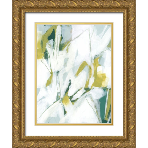 Emerald Ice II Gold Ornate Wood Framed Art Print with Double Matting by Vess, June Erica