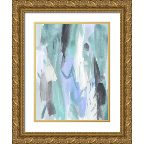 Ocean Crush IV Gold Ornate Wood Framed Art Print with Double Matting by Wang, Melissa
