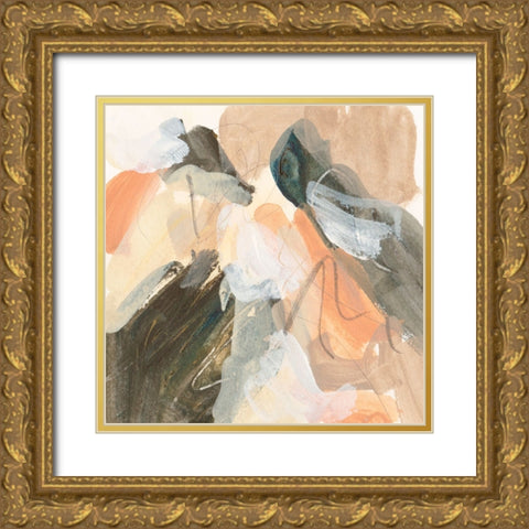 Dawn Swirl V Gold Ornate Wood Framed Art Print with Double Matting by Wang, Melissa