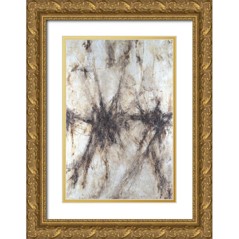 Etched stone II Gold Ornate Wood Framed Art Print with Double Matting by Willett, Michael