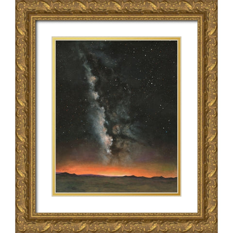 Milky Way Exposure I Gold Ornate Wood Framed Art Print with Double Matting by Willett, Michael