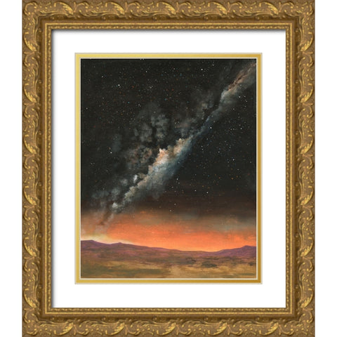 Milky Way Exposure II Gold Ornate Wood Framed Art Print with Double Matting by Willett, Michael