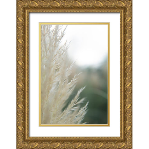 Subtle Grasses I Gold Ornate Wood Framed Art Print with Double Matting by Johnson, Jason