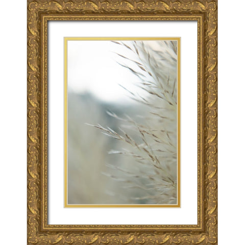Subtle Grasses III Gold Ornate Wood Framed Art Print with Double Matting by Johnson, Jason