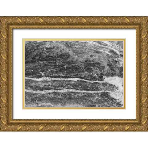 Found Textures X Gold Ornate Wood Framed Art Print with Double Matting by Johnson, Jason