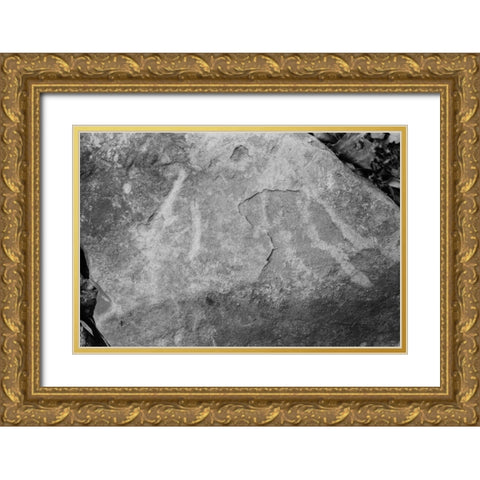 Found Textures XVII Gold Ornate Wood Framed Art Print with Double Matting by Johnson, Jason