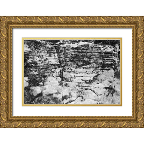 Found Textures XVIII Gold Ornate Wood Framed Art Print with Double Matting by Johnson, Jason