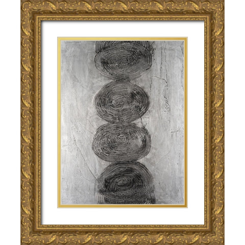 Stacked Halos I Gold Ornate Wood Framed Art Print with Double Matting by Willett, Michael