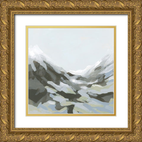 Ice Slope I Gold Ornate Wood Framed Art Print with Double Matting by Vess, June Erica