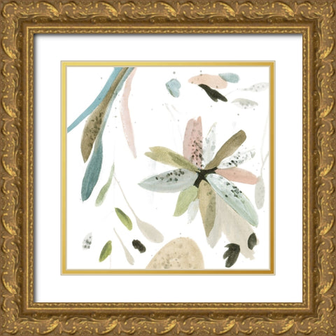 Minty Garden II Gold Ornate Wood Framed Art Print with Double Matting by Wang, Melissa