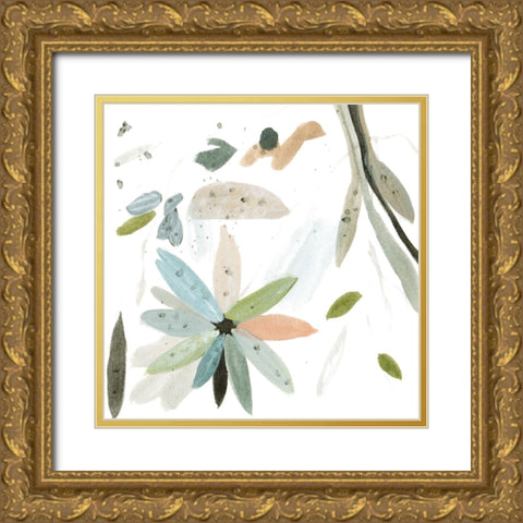 Minty Garden IV Gold Ornate Wood Framed Art Print with Double Matting by Wang, Melissa