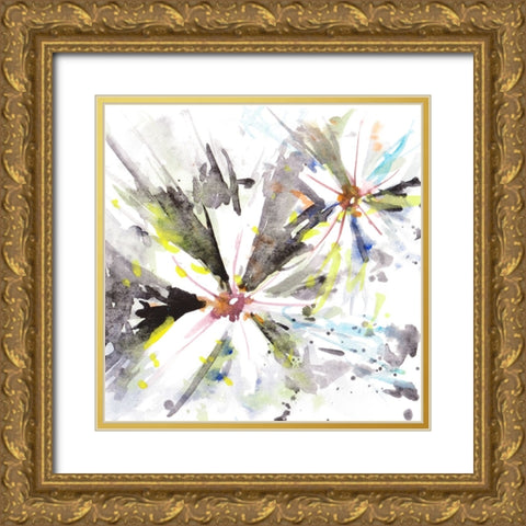 Glorious Flowers I Gold Ornate Wood Framed Art Print with Double Matting by Wang, Melissa