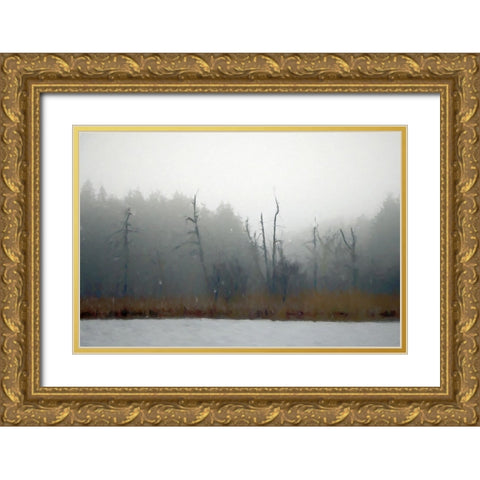 Desolate Beach Gold Ornate Wood Framed Art Print with Double Matting by Curinga, Kim