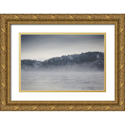 Fog and Forest Gold Ornate Wood Framed Art Print with Double Matting by Curinga, Kim