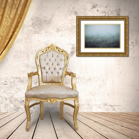 Blue Mist Gold Ornate Wood Framed Art Print with Double Matting by Curinga, Kim