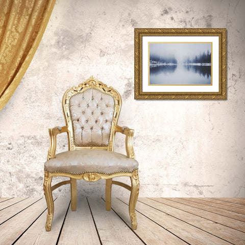 Blue Dawn Gold Ornate Wood Framed Art Print with Double Matting by Curinga, Kim