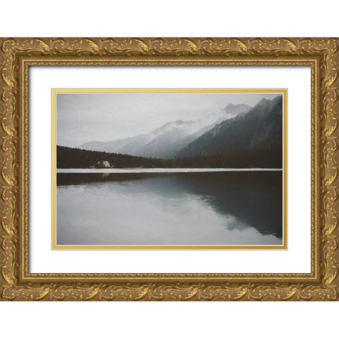 Lake Vista Gold Ornate Wood Framed Art Print with Double Matting by Curinga, Kim