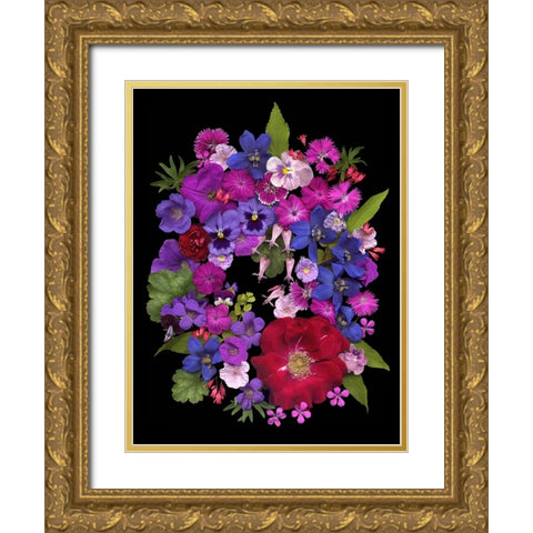 Flower Drama VIII Gold Ornate Wood Framed Art Print with Double Matting by Stalus, Judy
