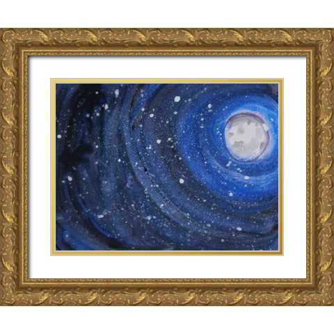 Starry Night Sky I Gold Ornate Wood Framed Art Print with Double Matting by Ferrell, Erin McGee