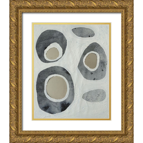 Orbs III Gold Ornate Wood Framed Art Print with Double Matting by Ferrell, Erin McGee