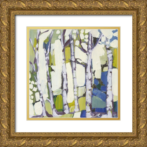Birch in Summer I Gold Ornate Wood Framed Art Print with Double Matting by Ferrell, Erin McGee