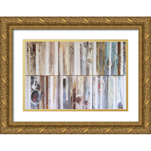 Textured Grain VII Gold Ornate Wood Framed Art Print with Double Matting by Ferrell, Erin McGee